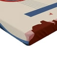 thumbnail image 2 of Ambesonne American Fitted Sheet, Country Music Guitar, Queen Size, Cream Red Blue, 2 of 3