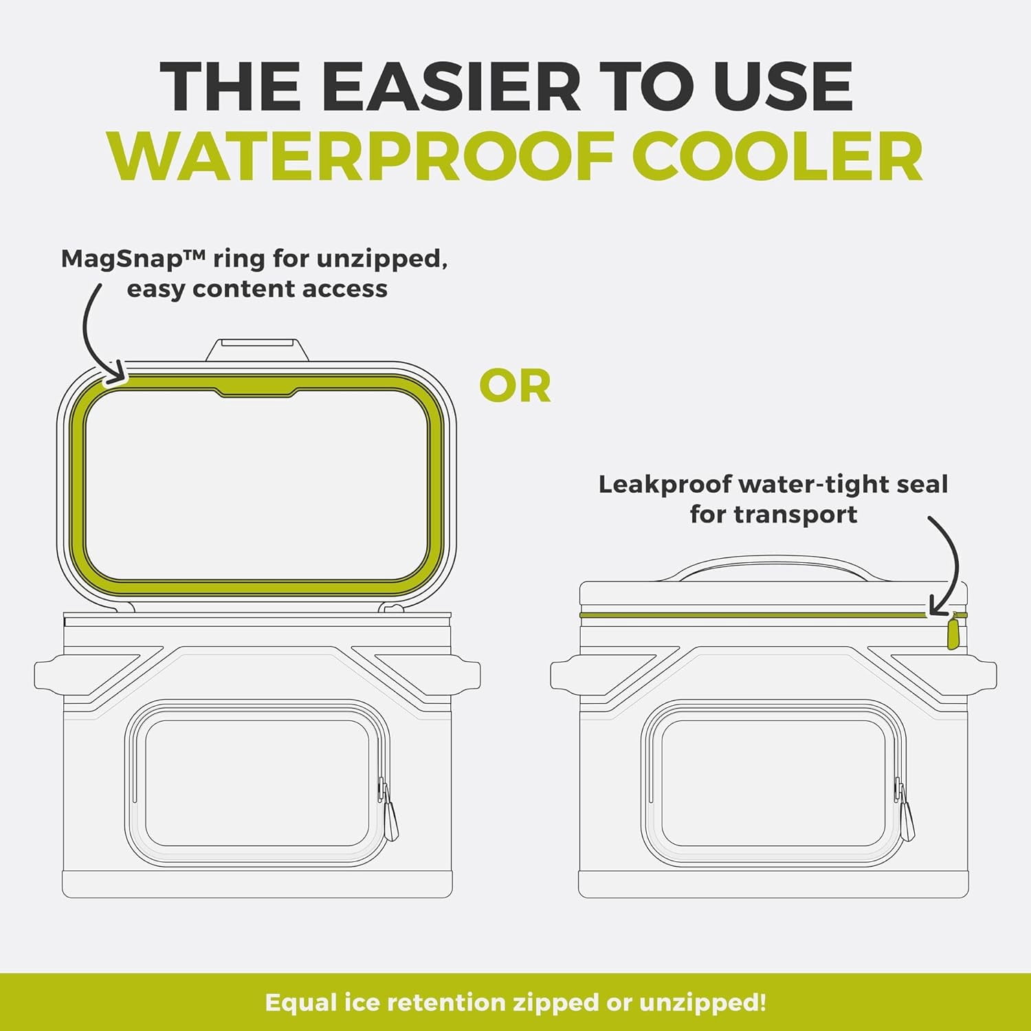 CORE 18 Can Climakeep Magnetic Soft Cooler, Leakproof Cooler, Waterproof Zipper, Navy