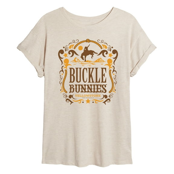 Yellowstone - Buckle Bunnies - Women's Oversized Graphic T-Shirt