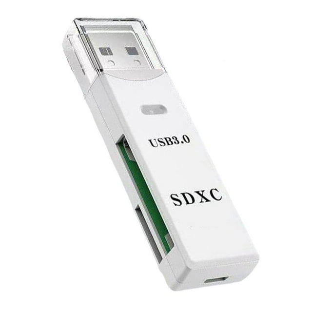 High Speed USB 3.0 Dual Slot SD TF Card Reader for PC Mac Data Transfer ABS Plastic External Memory Card Adapter