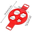 thumbnail image 2 of F Silicone Egg Ring Omelette Maker F 4 Hole Pancake Mold Breakfast Cooking Tool Heat Resistant, 2 of 6