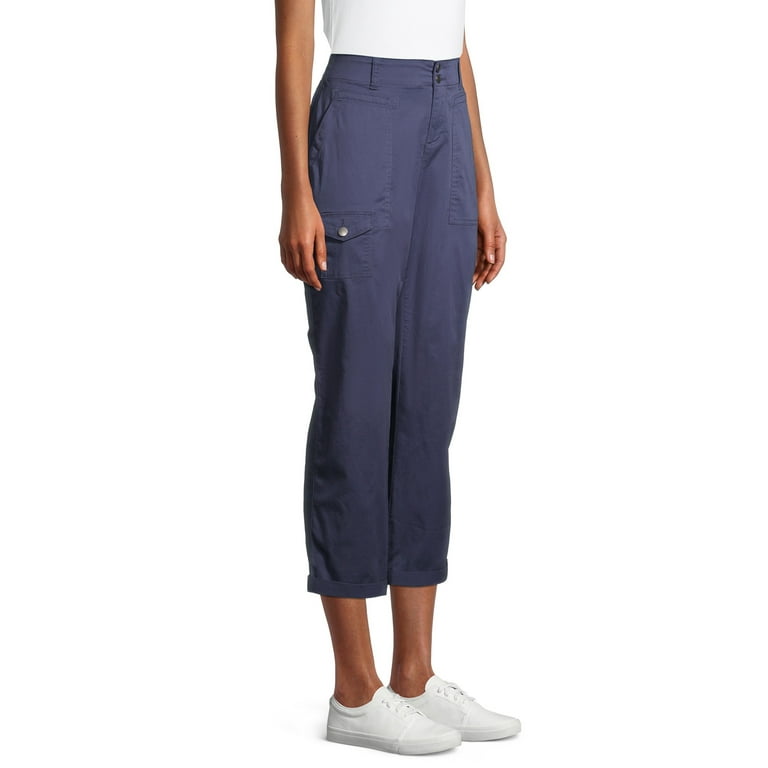 Time and Tru Women s Cargo Capri Walmart