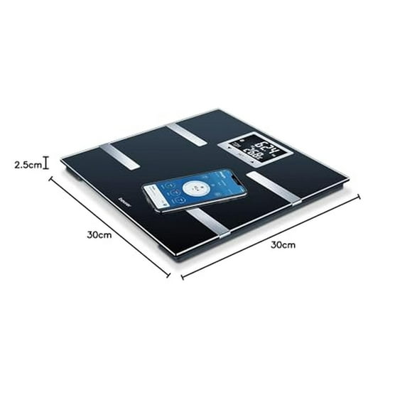 Beurer BF 720 - Báscula de diagnóstico con conexión Bluetooth (R) a la aplicación del teléfono intel