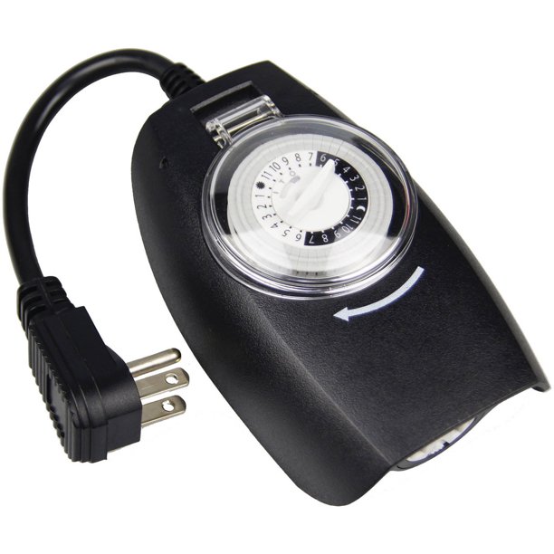 Outdoor Mechanical Timer with 1 Grounded Outlet
