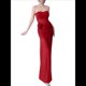 thumbnail image 1 of Falda de Sin Tirantes para Mujer, Corte Entallado, con Estampado Floral Tridimensional, Ideal para Vacaciones en la Playa Rojo M, 1 of 6
