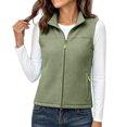 thumbnail image 2 of IUYRTFE Women's Lightweight Fleece Zip Up Vest Stand Collar Sleeveless Jacket with Pockets for Outdoor Warmth, 2 of 5