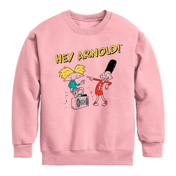 Hey Arnold! - Best Buds - Toddler And Youth Crewneck Fleece Sweatshirt