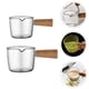 thumbnail image 3 of EeaseMX 1 juego de taza de leche de vidrio para café, latte, arte, taza de almacenamiento de leche con mango de madera, 3 of 7