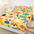 thumbnail image 4 of Homewish Funny Dogs Queen Sheets For Kids Girls Boys ,Cute Corgi Pug Queen Sheet Sets,Yellow,4-Piece,1 Flat Sheet, 1 Fitted Sheet and 2 Pillowcases, 4 of 6