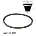 thumbnail image 2 of Unique Bargains 620mm Inner Girth 10mm Width Cogged V Belts Rubber Drive Belt for Power Transmission, 2 of 6