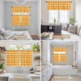 thumbnail image 6 of Orange Plaid Kitchen Curtains Sets for Windows 24 Inch Length, Watercolor Grid Checker Gingham Farmhouse Rod Pocket Window Treatments Tier Curtains and Valances Set for Bedroom/Bathroom, 6 of 8