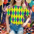 thumbnail image 2 of JAJAHO Kids T Shirts Boys Girls Short Sleeve Carnival Graphic T Shirt For Boys Girls Kids Fashion Casual Short Sleeve Tee Gradient Printed Crewneck Party Wear Comfortable Tops, 2 of 4