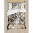 thumbnail image 3 of Ambesonne Retro Style Paintbrush Colors in Marbling Texture Watercolor Artwork Duvet Cover Set, 3 of 3