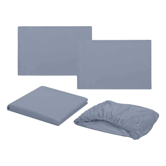 WHEANG Plain Woolen Cloth Inlaid Four Piece Bed Set Bed Sheet Set