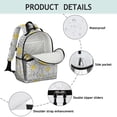 thumbnail image 4 of White Daisy Flower Black Lines Pattern Backpack for School,Cute School Bag,Schoolbag with Adjustable Shoulder Straps & Padded Back,15.25"x11.5"x5.25", 4 of 5