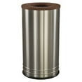 thumbnail image 2 of Ex-Cell Kaiser INT1528 T-8 SS BLX 18 Gallon Stainless Steel Indoor Ash & Trash Receptacle with Black Textured Top, 2 of 5