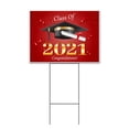 thumbnail image 1 of Class Of 2021 Congratulations (18" x 24") Yard Sign, Includes Metal Step Stake, 1 of 6