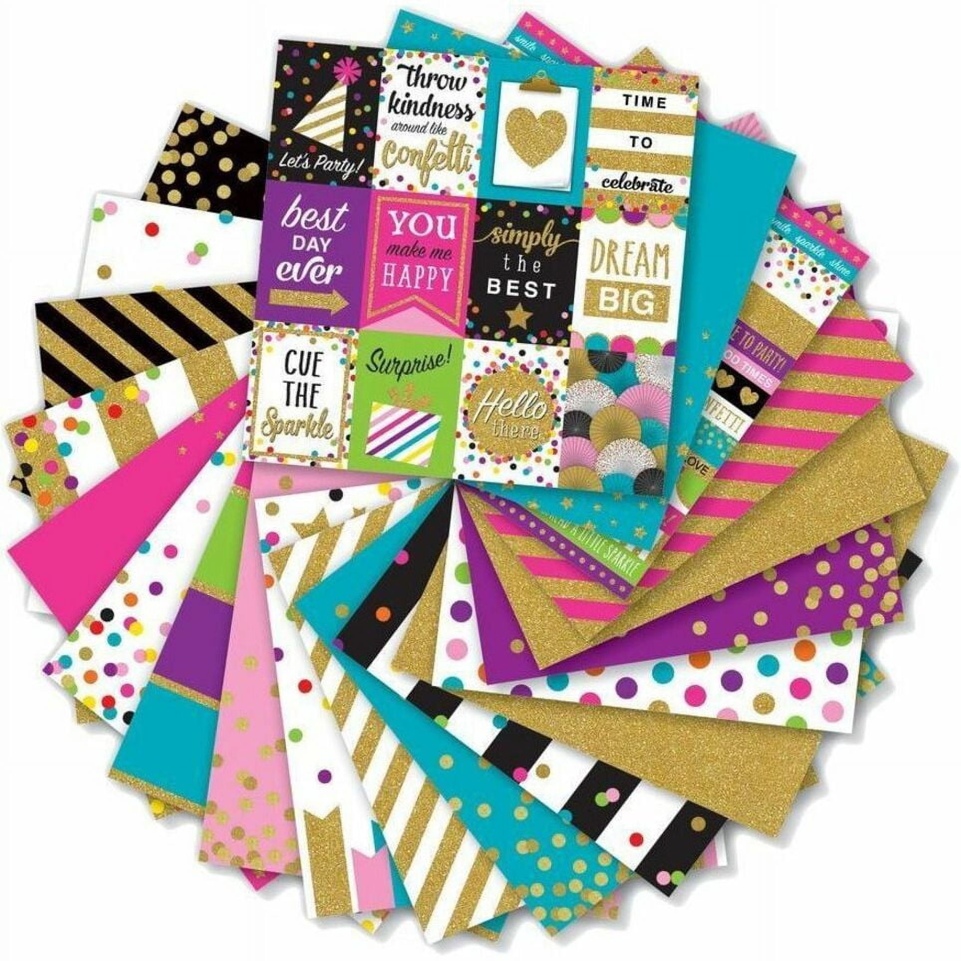 Teacher Created Resources Confetti Project Paper, 12"x12", Assorted Colors, 80 Sheets