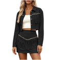 thumbnail image 3 of Sentmoon 2 Piece Outfits for Women Set, Fringe Western Style Top with Pants, Cowgirl Casual Suit for Party S-2XL, 3 of 9