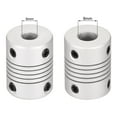 thumbnail image 2 of 6mm to 8mm Aluminum Alloy Shaft Coupling Flexible Coupler Motor Connector Joint L25xD19 2pcs, 2 of 6