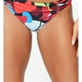 thumbnail image 3 of Bar III Womens Swimwear Printed Shirred Bikini Bottom Black XL, 3 of 3