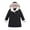 77# Black, variant on oqasdz Girls Coats Big Kids Long Sleeve Detachable Hooded Jackets with Pockets Thicken Warm Quilted Outerwear Top Coat Outwear Size 3 Y-4 Y