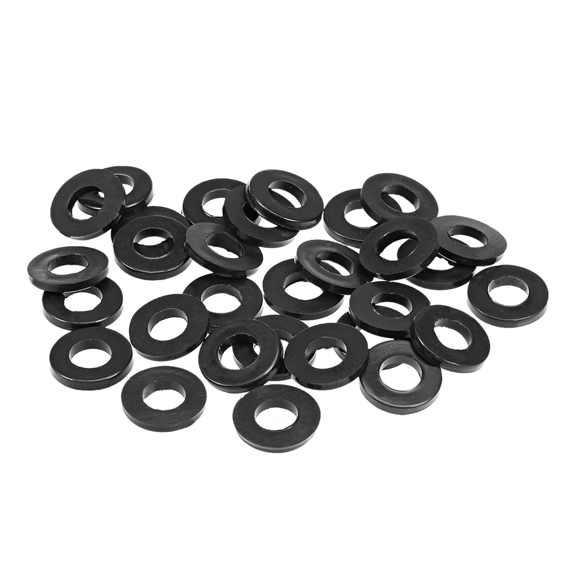 Pack of 20 uxcell Rubber Flat Washers 8mm OD 3mm ID 3mm Thickness for Faucet Pipe Water Hose