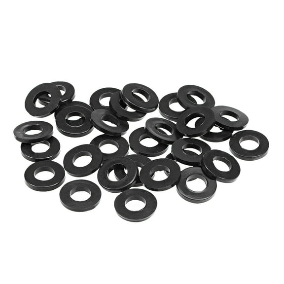 Uxcell 16mm O.D. 8mm I.D. 2.2mm Thick Rubber Flat Washer Gaskets 30 Count