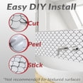 thumbnail image 4 of Dcor WOW 41001  Peel & Stick Backsplash, (8) 12x12-inch Sheet Covers 8 Sq Ft, White Scallop Back Splash Tile Grey Grout, 4 of 7