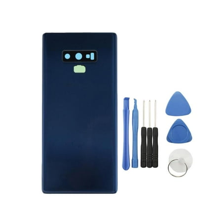 Back Door Case Battery Glass Rear Panel Cover with Repair Tools for 9 N960 Blue