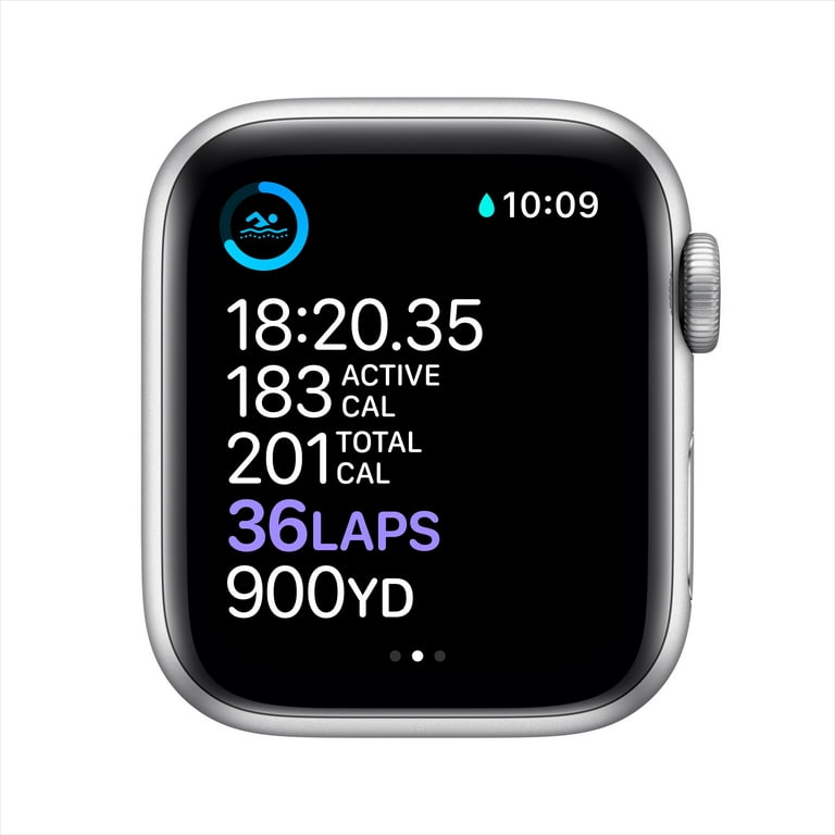 Apple Watch Series 6 GPS, 40mm Silver Aluminum Case with White ...