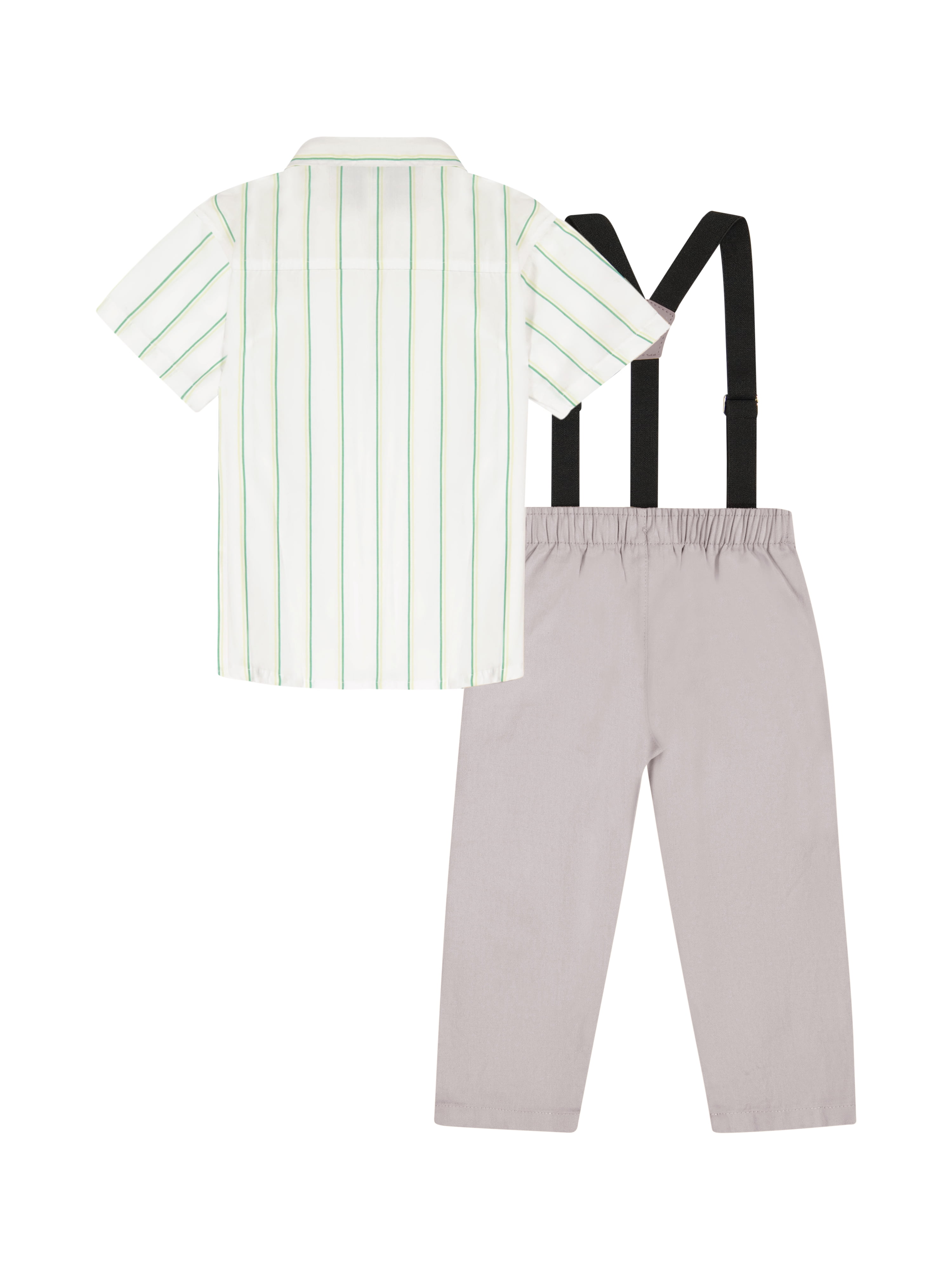Tahari Toddler Boy Green Bow Tie & Suspender Pant Set, Size 2T-4T