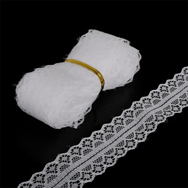 maskred 5 Yards 28mm Vintage Style Lace Guipure Trim Crochet Craft Wedding Sewing Ribbon white