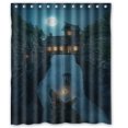 thumbnail image 1 of Cortina de ducha ABPHQTO Efecto Visual Hermosa Noche con Luna Impermeable 150x180 cm, 1 of 2