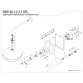 thumbnail image 6 of Kingston Brass KB6147PL Demure Single-Handle Pressure Balanced Tub and Shower Faucet, Brushed Brass, 6 of 7