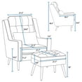 thumbnail image 4 of Mcombo Modern Accent Club Arm Chair, Velvet Upholstered with Metal Legs 4278 (Dark Grey), 4 of 9