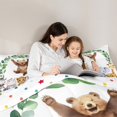 thumbnail image 4 of Feelyou Cute Brown Bear Bedding Comforter Set 7 Pieces for Child, Kawaii Hippo Elephant Full Bedding Set, Jungle Animal Party Reversible Fitted Sheet Flat Sheet, Super Cozy Room Decor, 4 of 8
