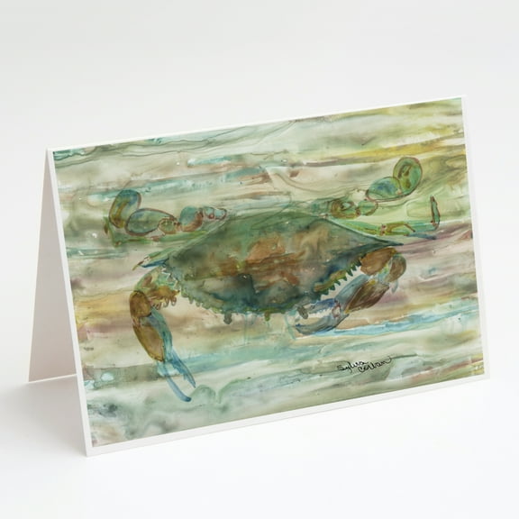 Crab a leg up Sunset Greeting Cards and Envelopes Pack of 8