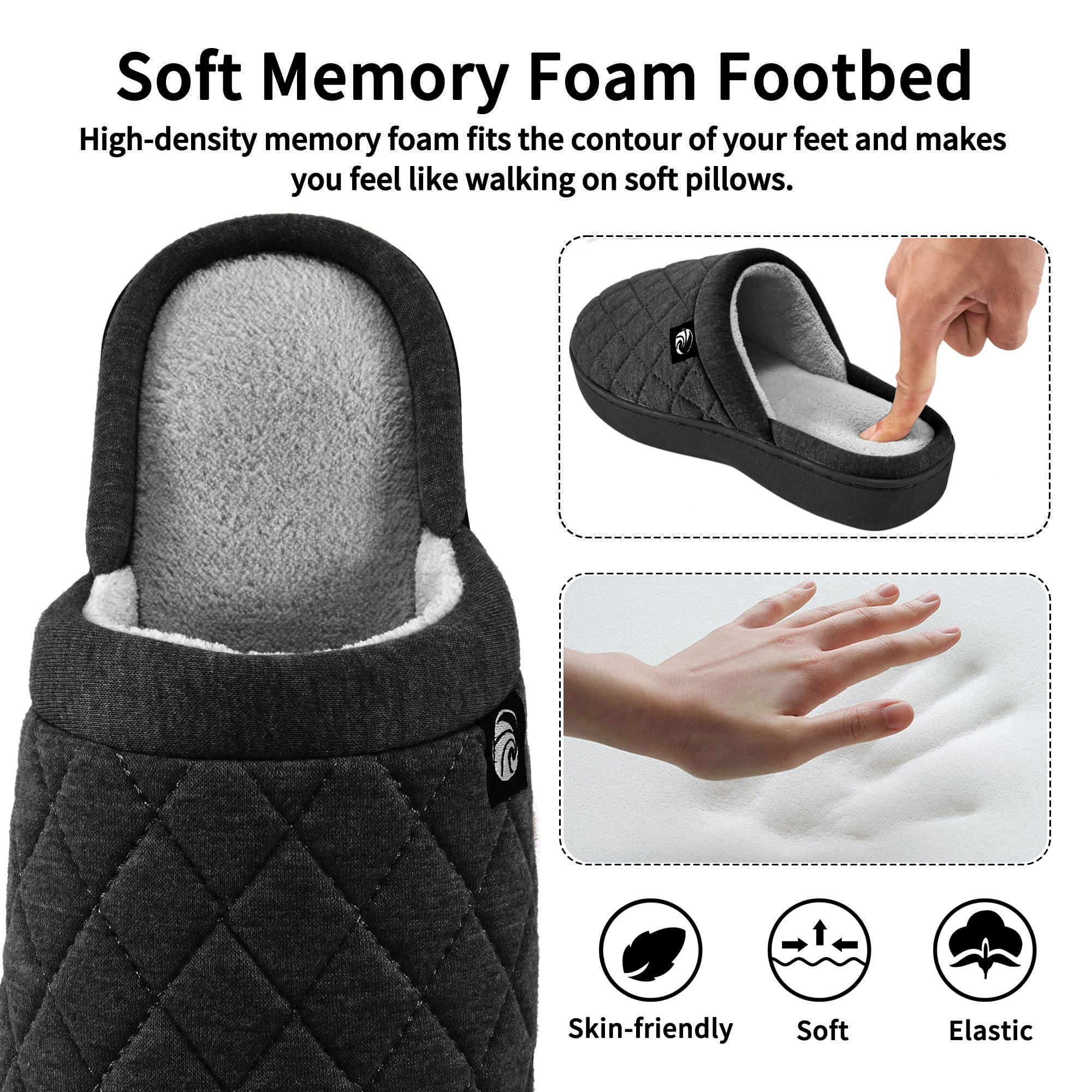Ecetana Women's Memory Foam Indoor House Slippers photo 4