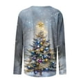 thumbnail image 5 of asdoklhq Fall Sweatshirts for Women Casual Christmas Print Round Neck Long Sleeve T-Shirt Loose Top Multicolor 5X, 5 of 5