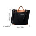 thumbnail image 3 of Bolso de hombro para mujer Bolso tote Gran capacidad Contraste Viajes Compras (Negro) DQrwqpou Para Estrenar, 3 of 3