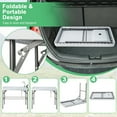 thumbnail image 4 of Spaco Portable Camping Fish Cleaning Table with Grid Rack and Faucet, Folding Table for Patio Pool Park Outdoor, 4 of 8