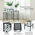 thumbnail image 7 of Topcobe 3 Pieces Flower Pots Display Rack with Vines and Crystal Floral Accents Square, Tall Plant Stand Indoor Outdoor, Stable and Space-Saving, Black, 7 of 7