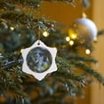 thumbnail image 7 of 3drose, Usa, Florida, Miami, Brickell Avenue, High Rise Buildings., 3 inch Snowflake Porcelain Ornament, 7 of 7
