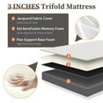 thumbnail image 2 of ROSVOVO 3-Inch Twin XL Size Tri-Fold Memory Foam Mattress, Portable Floor Bed | CertiPUR-US Certified | Washable Cover for Guest, Travel, Camping & Yoga, 2 of 7