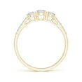 thumbnail image 2 of ANGARA Natural Unique Diamond 3 Stone Engagement Ring in 14K Yellow Gold for Women (Size-3.8mm| Color-H| Clarity-SI2) | April Birthstone, Anniversary, Jewelry Gift for Women | Natural Diamond Ring, 2 of 9