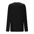thumbnail image 4 of FRSASU Women Shirt Long Sleeve Crew Neck Soft Loose Solid Jacquard Casual Tee Blouse Tops Black XXL(XXL), 4 of 6