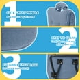 thumbnail image 3 of Home Accent Chair,Foldable Saucer Chair,Blue Teddy Fur,105° Backrest,Triangular Bracket,for home & outdoor, 3 of 7