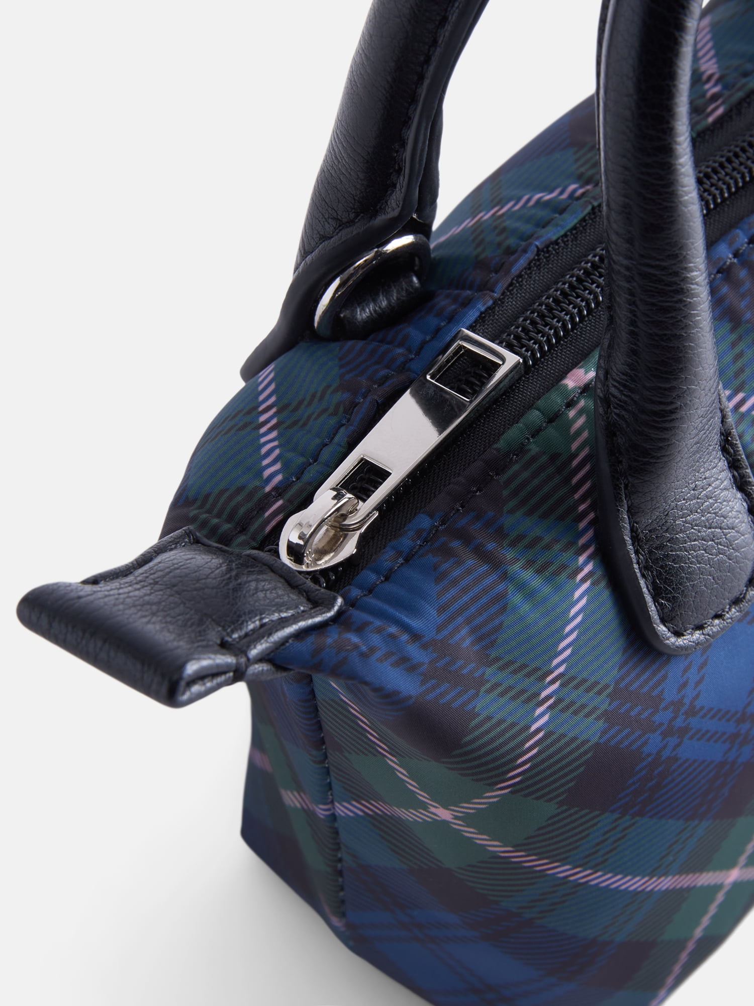 No Boundaries Women's Mini Tote Crossbody Bag, Plaid