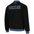 thumbnail image 3 of Unisex FISLL Black Memphis Grizzlies Logoman Shadow Collection Full-Snap Varsity Jacket, 3 of 5